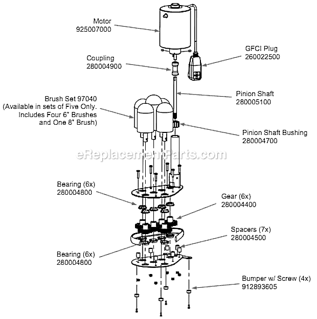 Part Location Diagram of 925007000 Hamilton Beach Motor